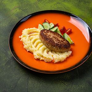 Куриная котлета с пюре