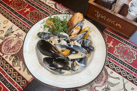 Мидии черноморские в сливочном соусе дорблю