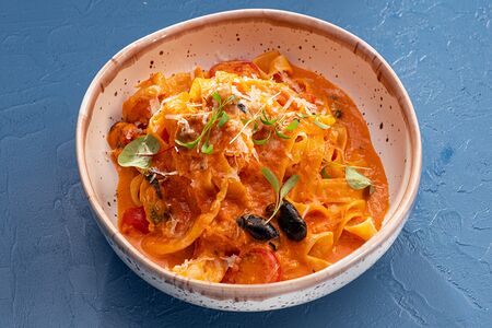 Феттуччине с морепродуктами