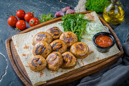 Шампиньоны гриль