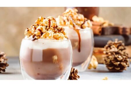 Ice popcorn latte