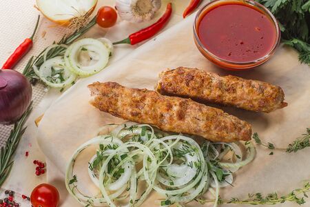 Люля-кебаб из говядины и ягненка