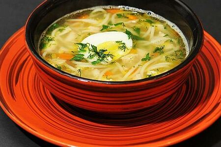 Суп куриный с лапшой