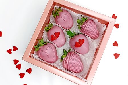 Клубника в шоколаде Сердечки мини