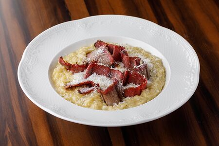 Орзо с копчёностями