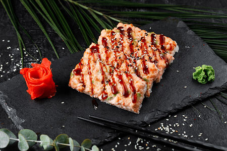 Суши-пицца с курицей