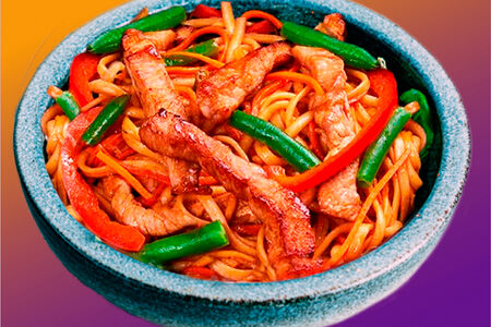 Вок со свининой в соусе хойсин