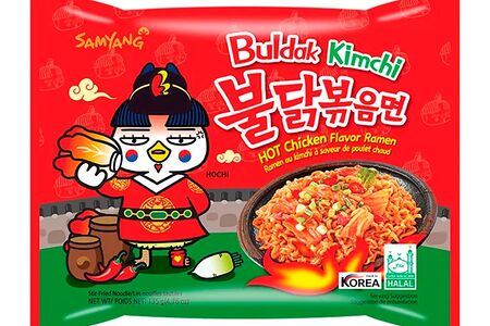 Острая лапша Samyang Хот чикен кимчи рамен со вкусом курицы и кимчи