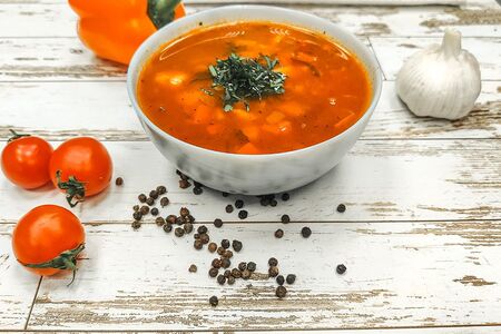 Томатный суп с паприкой