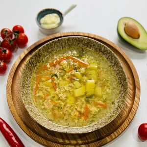 Уха с красной рыбой на сливках