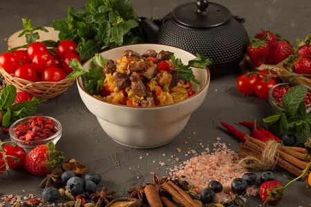 Тяхан с говядиной