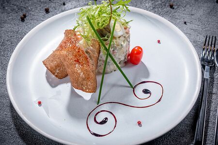 Салат Оливье с курицей