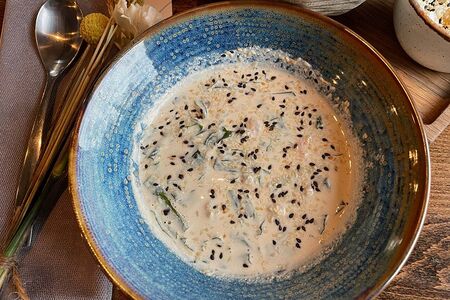 Сливочный суп с креветками