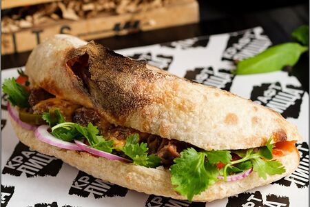 Чиабатта с рваной говядиной