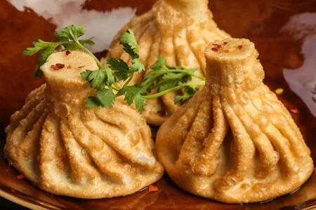 Жареные хинкали с говядиной