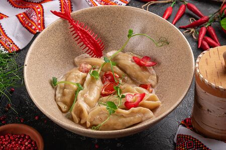 Пельмени домашние с красной рыбой