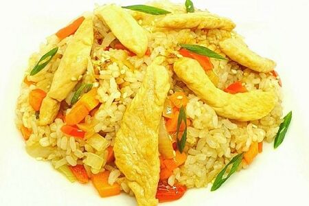 Рис с курицей и овощами