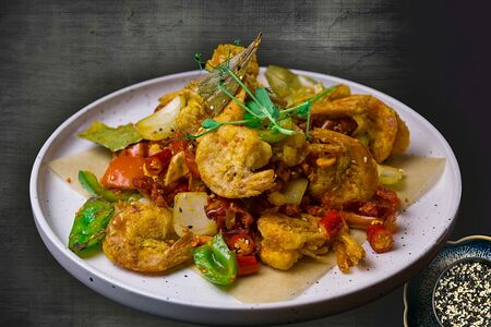 Креветка жареная острая