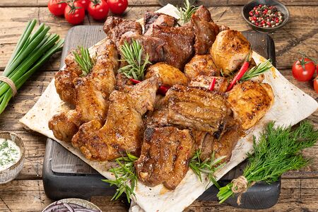 Микс шашлыков из курицы и свинины