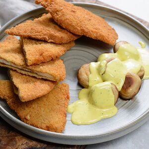 Խրթխրթան հավ սնկով