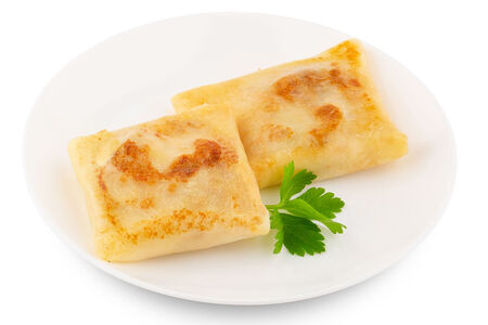 Блинчики с мясом и сметаной