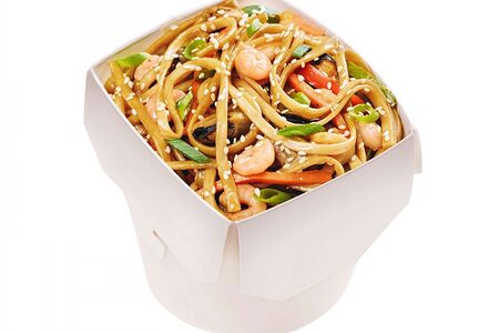 Удон с лососем