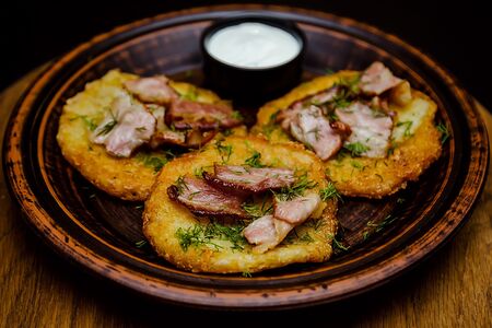 Драники с беконом