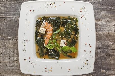 Суп Мисо с креветками