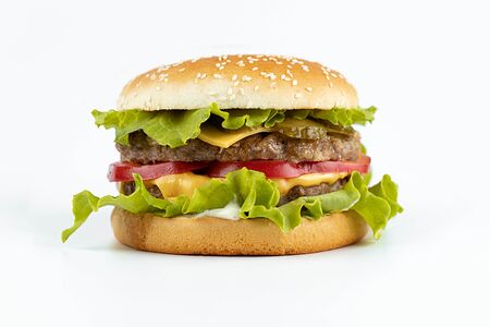 Бургер двойной со свининой