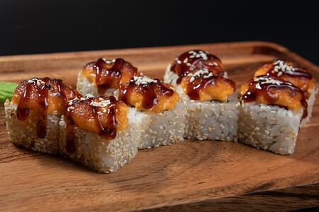 Запеченный с курицей