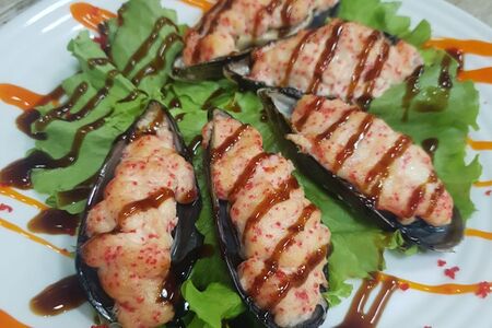 Запечённые мидии в створках