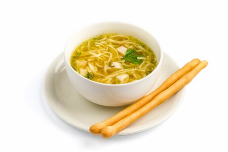 Домашняя лапша с курицей