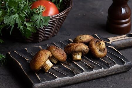 Шампиньоны на мангале