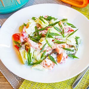 Салат Овощной со сметаной