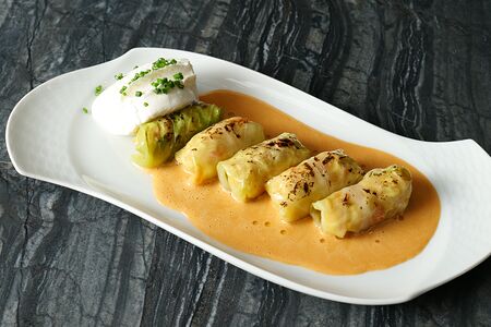 Голубцы из краба и креветок