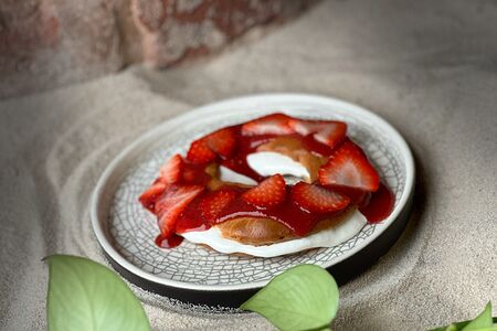 Заварное кольцо с творожным кремом