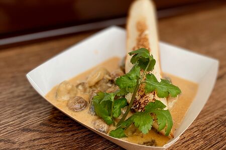 Рапан в сливочном соусе