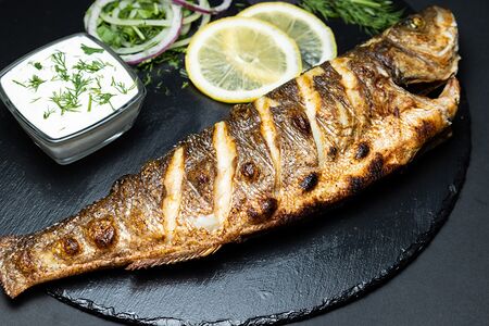 Сибас на углях