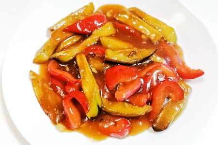 Баклажаны с болгарским перцем
