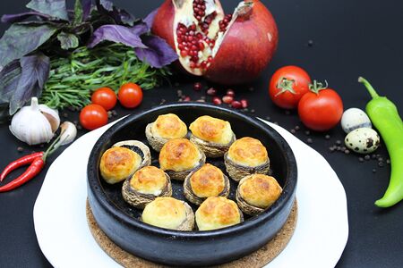 Грибные шапочки с сыром