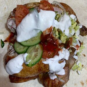 Курица гриль с гарниром