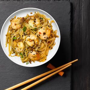 Лапша Ми Хай Шан с мясом и креветками