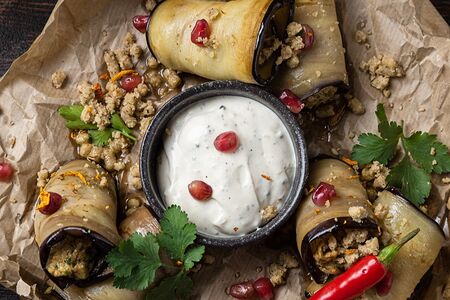 Баклажаны с орехами