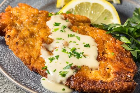 Шницель куриный в сырном кляре