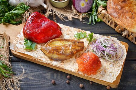 Филе овощное на мангале