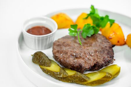 Котлета из мраморной говядины