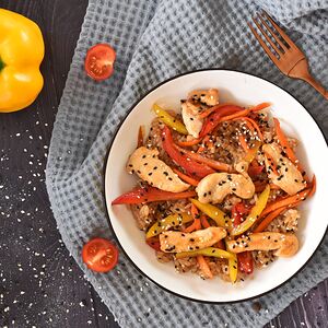 Тяхан с курицей