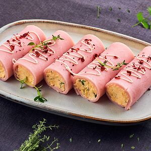 Рулетики из ветчины