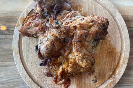 Шашлык из куриного окорочка
