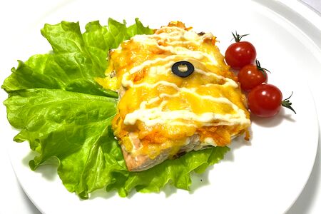 Запеченная рыба под сыром